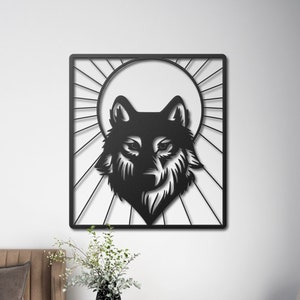 The Wolf Metal Wall Art, Wolf Wall Decor, Wolf Wall Sign, Wolf Room Decor, Wolf Home Decor, Wolf Poster, Bedroom Wall Decor, Man Cave Decor