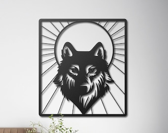 The Wolf Metal Wall Art, Wolf Wall Decor, Wolf Wall Sign, Wolf Room Decor, Wolf Home Decor, Wolf Poster, Bedroom Wall Decor, Man Cave Decor