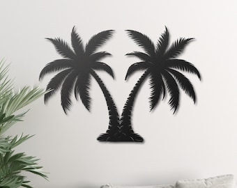 Palm Trees Metal Wall Art, Beach Wall Decor, Lake House Wall Decor, Palm Trees Metal Art, Summer Wall Decor, Outdoor Large Wall Decor,