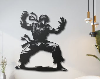Karate Metal Wall Sign, Gym Sports Room Decor, Gift for Him Karate Metal Sign, Man Cave Decor, Fighter Room Decor