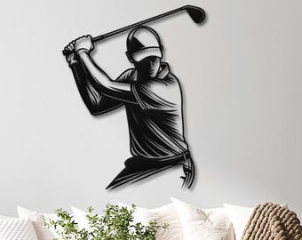 Golfer Metal Wall Art | Modern Golf Decor | Golf Enthusiast Gift | Golf Sportsman Room Decor | Golf Sportsman Wall Decor | Golf Lover Gift