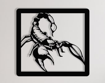 Scorpion Metal Wall Art,Scorpion Metal Wall Decor,Scorpion Metal Sign,Bedroom Wall Art,Desert Wall Decor,Christmas Gift for Him,Asian Decor