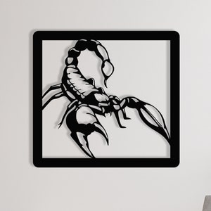 Scorpion Metal Wall Art, Scorpion Metal Wall Decor, Scorpion Metal Sign, Bedroom Wall Art, Desert Wall Decor, Asian Wall Decor