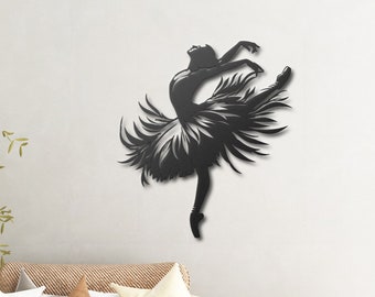 Dancer Metal Wall Art, Ballerina Wall Decor, Dance Room Decor, Dancer Gifts, Dance Gifts for Sister, Art School Decor, Housewarming Gift