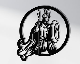 Gladiator Metal Wall Decor | Spartan Metal Wall Art | Warrior Spartan Art | Man Cave Decor | Movie Metal Poster | Movie Gifts | Gift for him