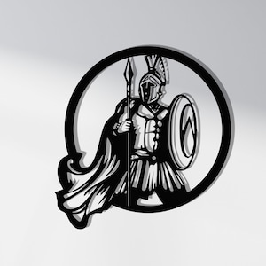 Gladiator Metal Wall Decor | Spartan Metal Wall Art | Warrior Spartan Art | Man Cave Decor | Movie Metal Poster | Movie Gifts | Gift for him