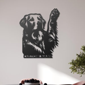 Custom Golden Retriever Metal Wall Art , Unique Gift for Dog Lovers , Personalization Golden Retriever Wall Decor, Bedroom Wall Decor