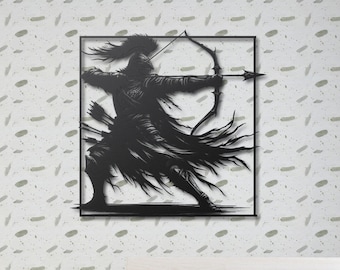 Archer Metal Wall Decor, Archer Metal Wall Art, Bowman Wall Decor, Gladiator Warrior Wall Decor, Gladiator Decor, Spartan Wall Decor