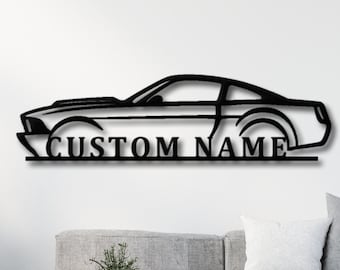 Personalized Car Metal Wall Art, Custom Garage Name Sign, Car Lover Gift, Garage Wall Decor, Custom Metal Sign