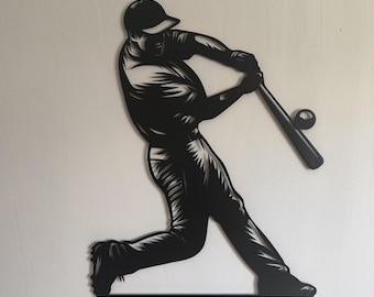 Personalized Baseball Metal Sign, Custom Name Sports Decor, Game Room Wall Art, Gift for Player Coach Dad, Bedroom Wall Decor