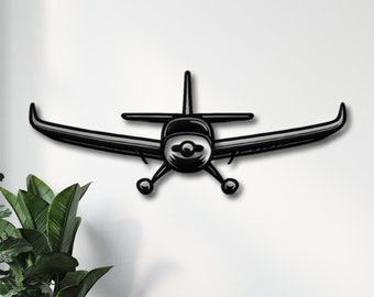 Minimalist Glider Plane Metal Wall Art, Modern Aviation Decor for Home & Office, Pilot Gift, Unique Wall Sculpture, Aviation Wall Art