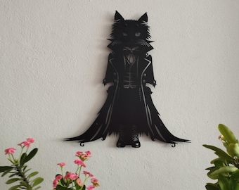 Cat in Clothes Wall Art, Dressed-up Cat Wall Decor, Gothic Home Decor, Gothic Wall Art, Gothic Wall Decor, Bedroom Wall Decor, Gothic Gifts