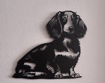 Long Haired Dachshund Metal Wall Art,Long Haired Dachshund Metal Wall Decor, Dog Lover Gifts, Lovely Dachshund Home Decor
