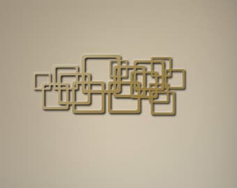 Geometric Metal Wall Art, Modern Metal Wall Decor, Mid Century Modern Wall Art, Metal Geometric Decor, Mid Century Decor