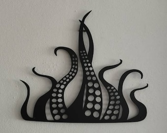 Octopus Arms Metal Wall Art,Metal Wall Sculpture For Bedroom,Above Bed Decor,Gifts for Octopus Lover,Octopus Hands Art,Octopus Sign Decor