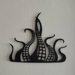 Octopus Arms Metal Wall Art, Metal Wall Sculpture For Bedroom, Above Bed Decor, Gifts for Octopus Lover,Octopus Hands Art, Octopus Sign