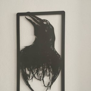 Crow Birds,Crow Metal Wall Art,Crow Wall Hanging,Bird Metal Art,The Crow Art,Vintage Crow,Halloween Wall Art,Crow Room Decor,Halloween Decor