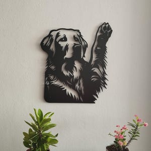 Golden Retriever Metal Wall Art , Unique Gift for Dog Lovers , Golden Retriever Wall Decor