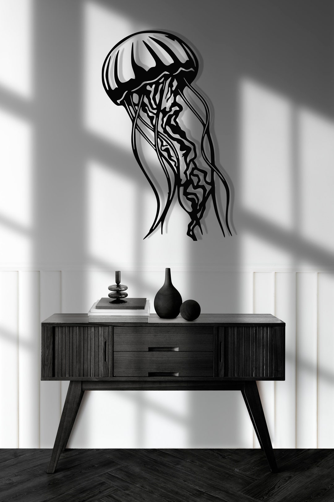 Jellyfish Metal Wall Artjellyfish Wall Decorjellyfish Room Etsy