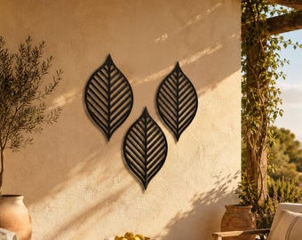 Metal Leaf Wall Art, Metal Leaves, Leaf Wall Decor, Boho, Modern Farmhouse Gift