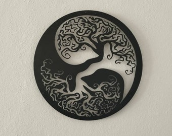 Yin Yang Metal Wall Art,Yin Yang Metal Sign,Office Wall Art,The Office Gifts,Living Room Wall Decor,Tree Of Life,Bedroom Housewarming Gifts