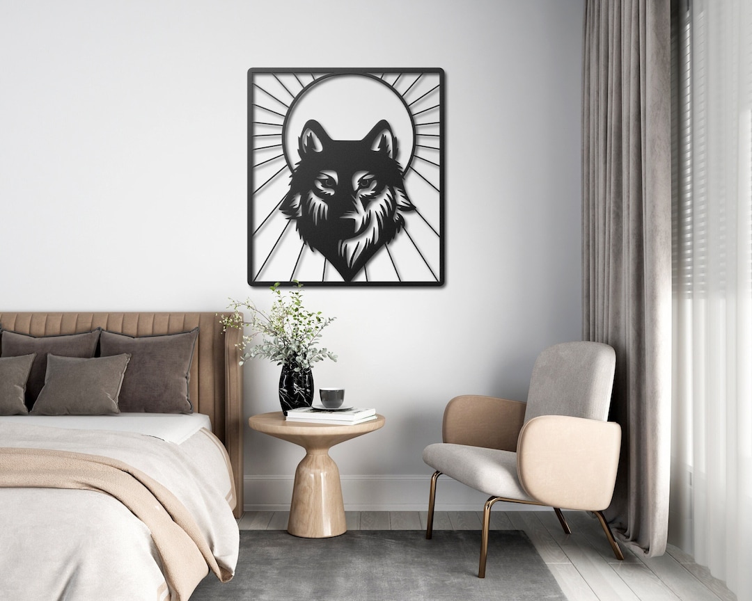 The Wolf Metal Wall Art, Wolf Wall Decor, Wolf Wall Sign, Wolf Room Decor, Wolf Home Decor, Wolf