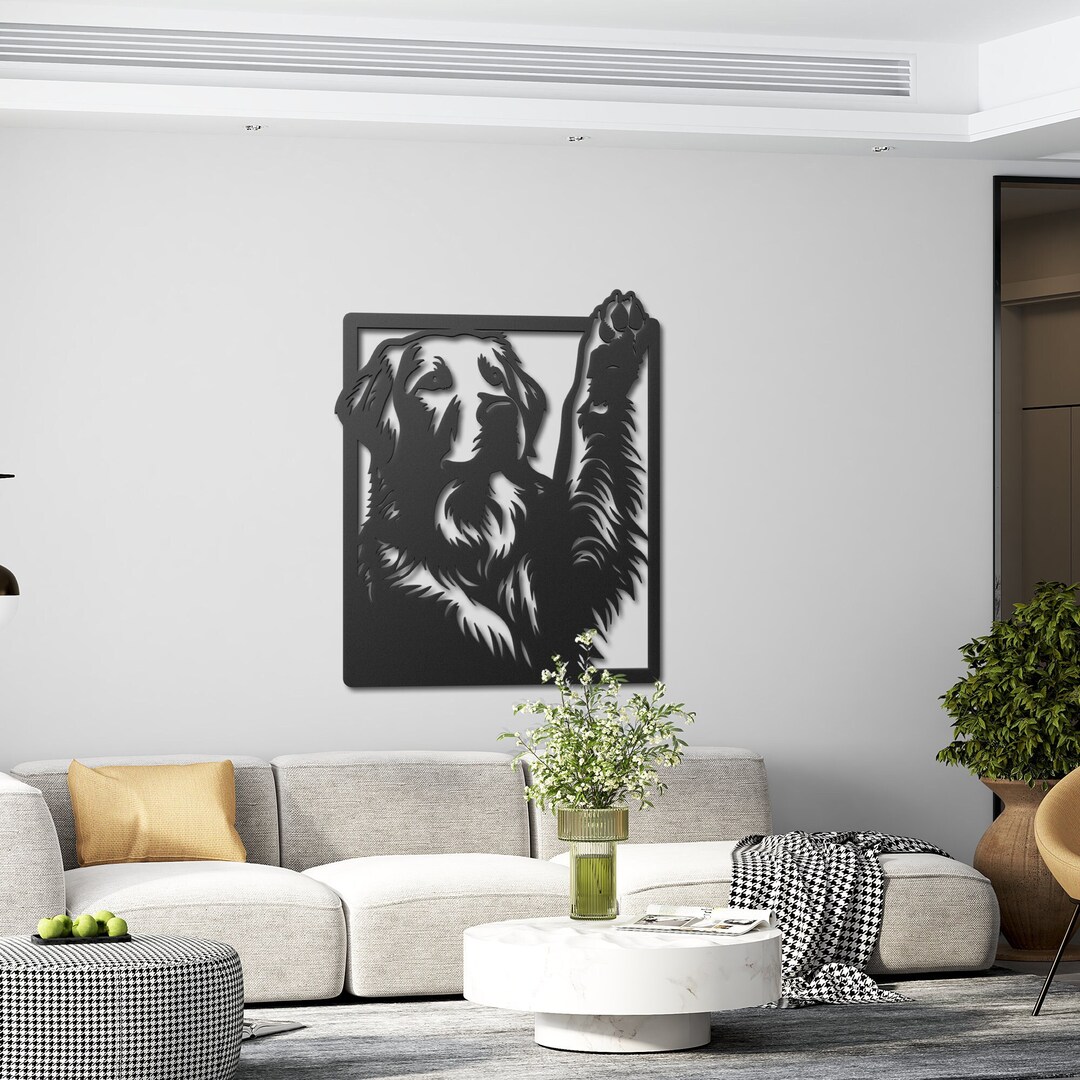 Golden Retriever Metal Wall Art , Unique Gift for Dog Lovers , Golden