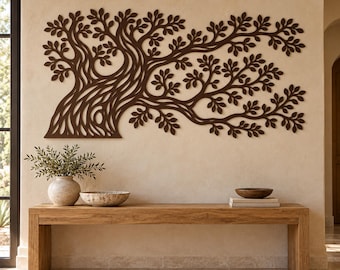 Ancient Trees Metal Wall Art , Natural Plants Oversize Wall Decor, Tree Decoration for Home Decor