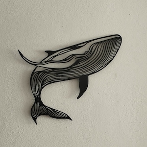 Whale Metal Wall Decor, Whale Metal Wall Art, Whale Metal Sculpture, Bathroom Wall Decor, Living Room Decor