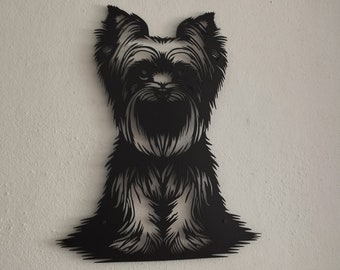 Yorkshire Terrier Metal Wall Art, Yorkshire Terrier Metal Wall Decor, Dog Lover Gifts, Lovely Yorkshire Terrier Home Decor
