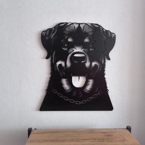 Rottweiler Metallschild - Rottweiler Wanddekor - Rottweiler Metallschild - Einzigartiges Geschenk für Hundeliebhaber