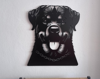 Rottweiler Metal Wall Art - Rottweiler Wall Decor- Rottweiler Metal Sign - Unique Gift for Dog Lovers