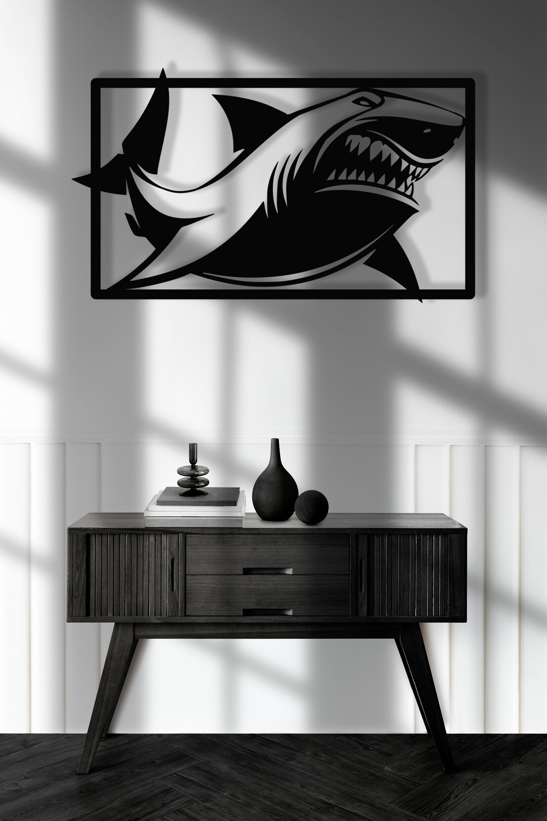 Shark Metal Wall Art Shark Animal Wall Decor Jaws Wall Art Etsy