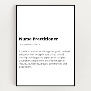 Nurse Practitioner Definition Printable | Wall Art | Minimal Print | Nurse Practitioner Print | Nurse Practitioner Gift | INSTANT DOWNLOAD