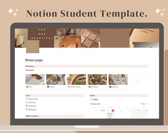 student planner notion template All In One NOTION Template, Notion Student Planner, Notion Dashboard, Notion Weekly Planner, Work Planner