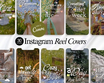 Cozy Faceless Vlog Instagram GRWM Reel Covers Templates Trendy Reels Mini Vlog Pixelated Cover Aesthetic Reels Cover IG Template GIF Posts
