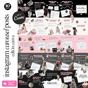 Karussell-Vorlagen, Instagram-Vorlagen, Social-Media-Vorlagen, Nahtlose Karussells, Canva-Karussell, Ästhetische Instagram-Karussell-Vorlagen