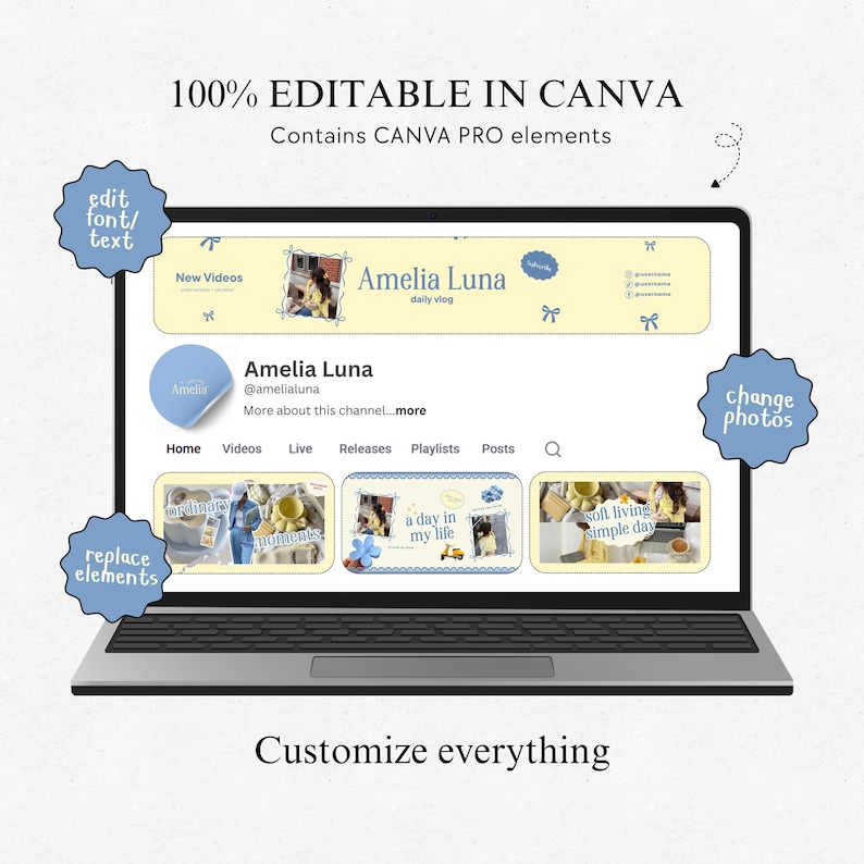 Youtube Branding Kit Templates Youtube Thumbnail Templates Youtube Channel Art Kit Branding Templates Youtube Daily Vlog Brand Kit Template Brand Kit Thumbnail Youtube Thumbnails branding kit brand thumbnails youtube thumbnails templates brand you tube you tubers branding kits brand thumbnail youtube brand template Etsy