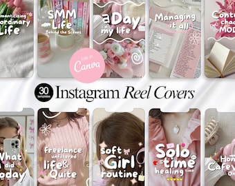 Instagram Reel Covers Girly Pink Instagram Reel Template Soft Girl Reel Thumbnail Coquette Reel Covers Storytelling Reel Covers Instagram