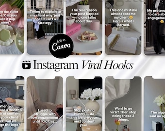 Social Media Manager Instagram Viral Reel med textningsmallar Viral Reels IG-mallar Video Reels Instagram-inlägg Viral Hooks-videor