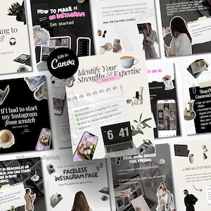 Ästhetische Karussell-Vorlagen Instagram-Karussellvorlagen Social-Media-Posts Canva-Vorlagen Business-Vorlagen Digital-Marketer-Vorlagen