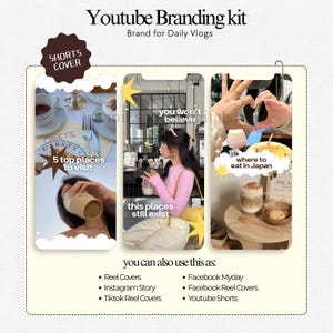 Youtube Branding Kit Youtube Thumbnail Templates Aesthetic Storytelling Youtube Channel Art Branding Modern Branding Youtube Daily Vlog Brand Kit Template You Tubers Brand Content Creator Vlog Lifestyle Daily Vlog Thumbnails Templates Brand Youtube Branding Kit Etsy