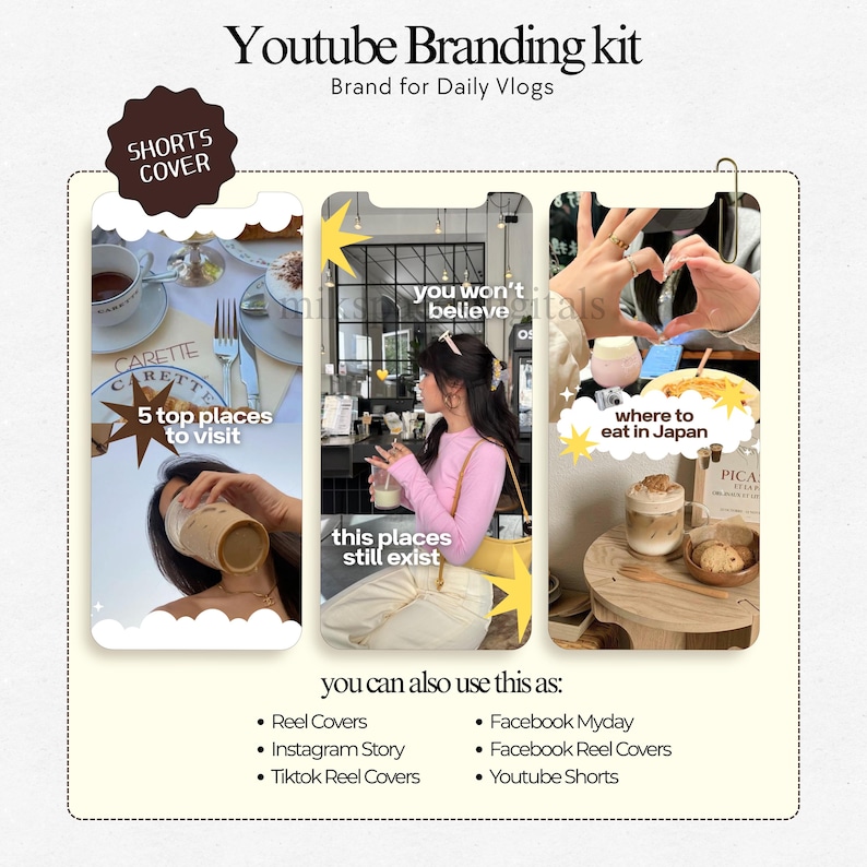 Youtube Branding Kit Youtube Thumbnail Templates Aesthetic Storytelling Youtube Channel Art Branding Modern Branding Youtube Daily Vlog Brand Kit Template You Tubers Brand Content Creator Vlog Lifestyle Daily Vlog Thumbnails Templates Brand Youtube Branding Kit Etsy