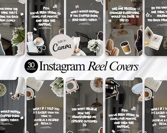 Instagram Reel Thumbnail Viral Posts & Hooks Template Instagram Reels Cover Animated Canva Social Post Instagram Reel Cover Carousel Sticker