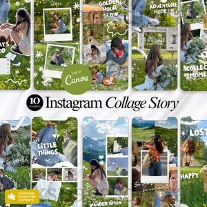 Plantillas para historias de Instagram Historias Mini vlog de Instagram Miniaturas Narración de historias Scrapbooking Reels Plantillas de portada Plantillas de contenido para historias