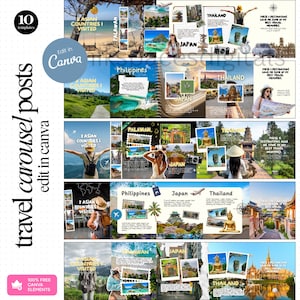 Travel Carousel Instagram Post Carousel Travel Lifestyle Posts Travel Agent Social Media Digital Scrapbook Carousel Instagram Storytelling