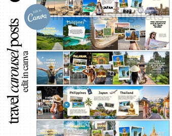 Travel Carousel Instagram Post Carousel Travel Lifestyle Posts Travel Agent Social Media Digital Scrapbook Carousel Instagram Storytelling