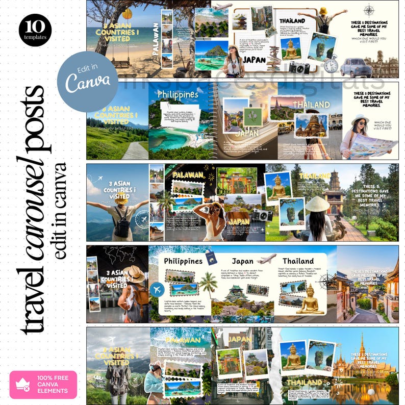Travel Carousel Instagram Post Carousel Travel Template Travel Agent Post Travel Digital Scrapbook Seamless Carousel Instagram Storytelling instagram carousel travel templates instagram template travel carousel template travel instagram template carousels seamless carousel post travel poster travel content vlog carousel trendy social media template trendy carousel  Etsy