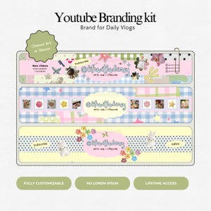 Youtube Branding Kit Whimsy Youtube Vlog Templates  Vlog Youtube Thumbnails Channel Art Templates Storytelling Youtube Brand Kit Canva Pack Youtube Branding Kit Youtube Thumbnail Templates Aesthetic Storytelling Youtube Channel Art Branding Modern Branding Youtube Daily Vlog Brand Kit Template You Tubers Brand Content Creator Vlog Lifestyle Daily Vlog Thumbnails Templates Brand Youtube Branding Kit Etsy