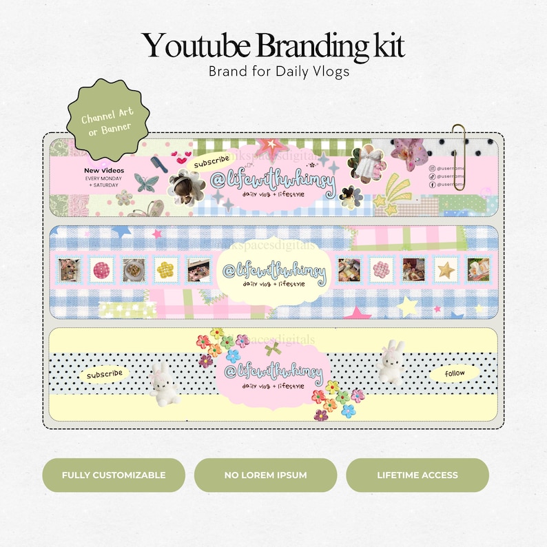 Youtube Branding Kit Whimsy Youtube Vlog Templates  Vlog Youtube Thumbnails Channel Art Templates Storytelling Youtube Brand Kit Canva Pack Youtube Branding Kit Youtube Thumbnail Templates Aesthetic Storytelling Youtube Channel Art Branding Modern Branding Youtube Daily Vlog Brand Kit Template You Tubers Brand Content Creator Vlog Lifestyle Daily Vlog Thumbnails Templates Brand Youtube Branding Kit Etsy